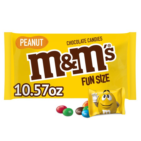 M&M M&M's Peanut Butter Chocolate Candies, 1.63 oz, 24 ct